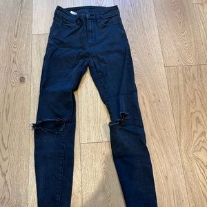 high rise skinny jeans
